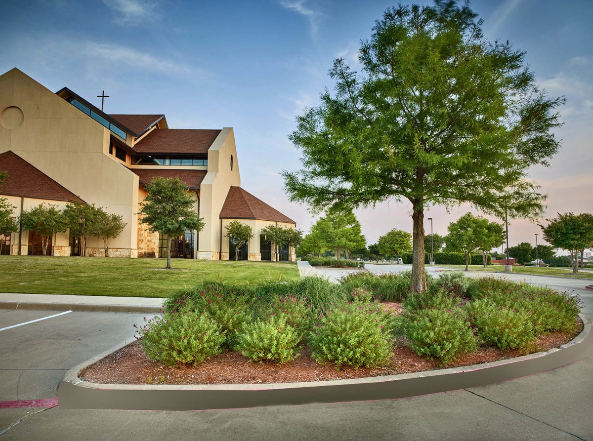 St. Jude Catholic Church in Allen TX - Landscaping by Belle Firma 