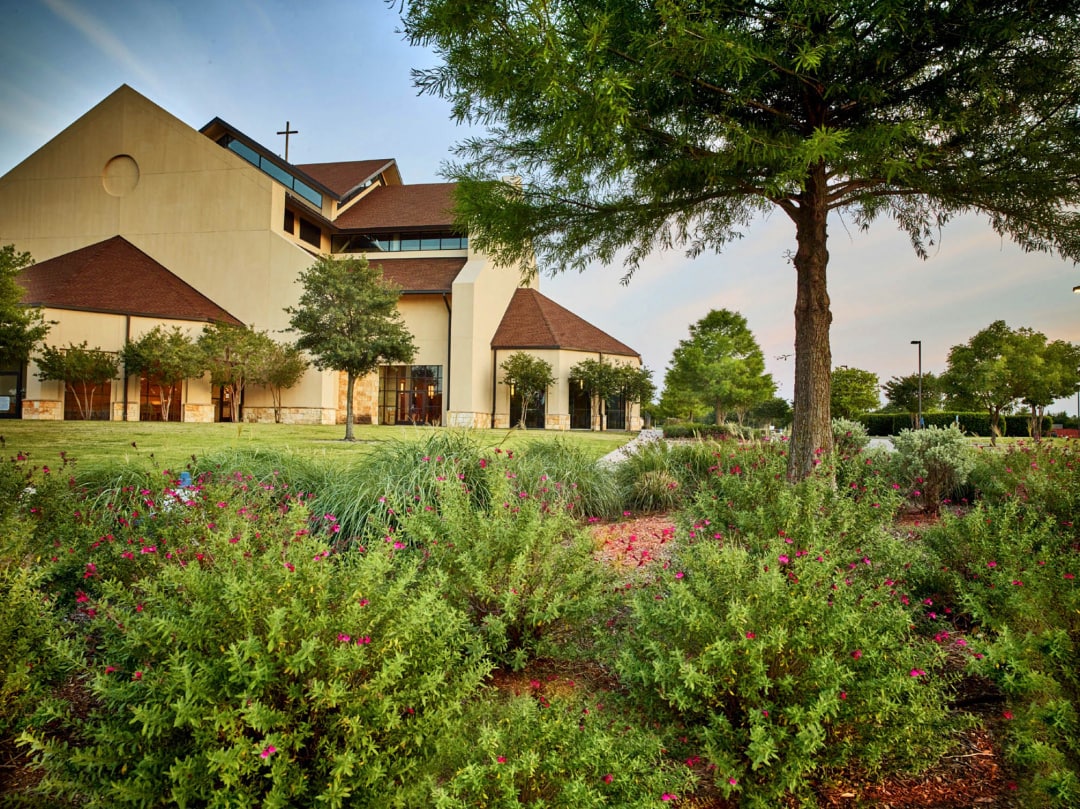 St. Jude Catholic Church in Allen TX - Landscaping by Belle Firma 